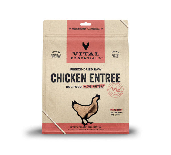 Vital Essentials Dog Freeze Dried Mini Patty - Chicken