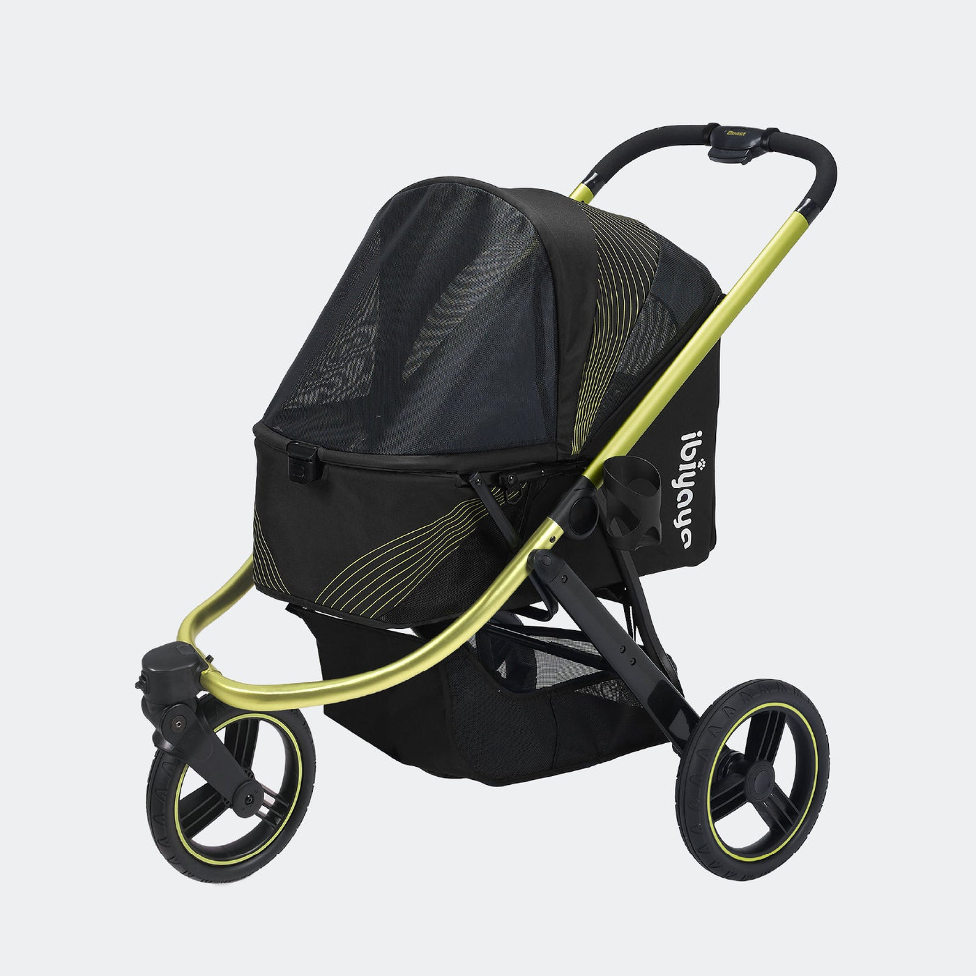 The Beast Pet Jogging Stroller, 3-Wheel All-Terrain Dog-Cat Pram