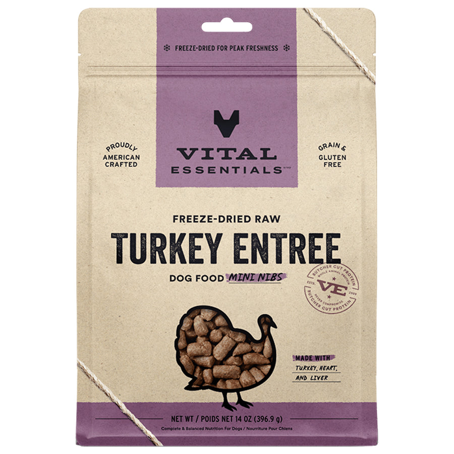 Vital Essentials Dog Freeze Dried Mini Patty - Turkey