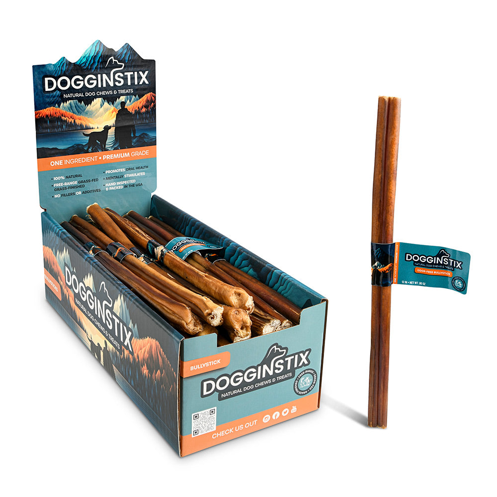 Dogginstix Natural Dog Chews Bullystick - 12 inch Beef Standard