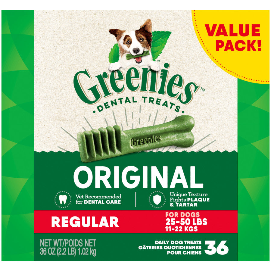 Golosinas dentales frescas Greenies para perros