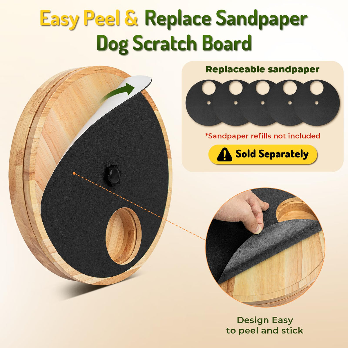 Pet Zen Dog Nail Scratch Board With Treat Box For Nail Care