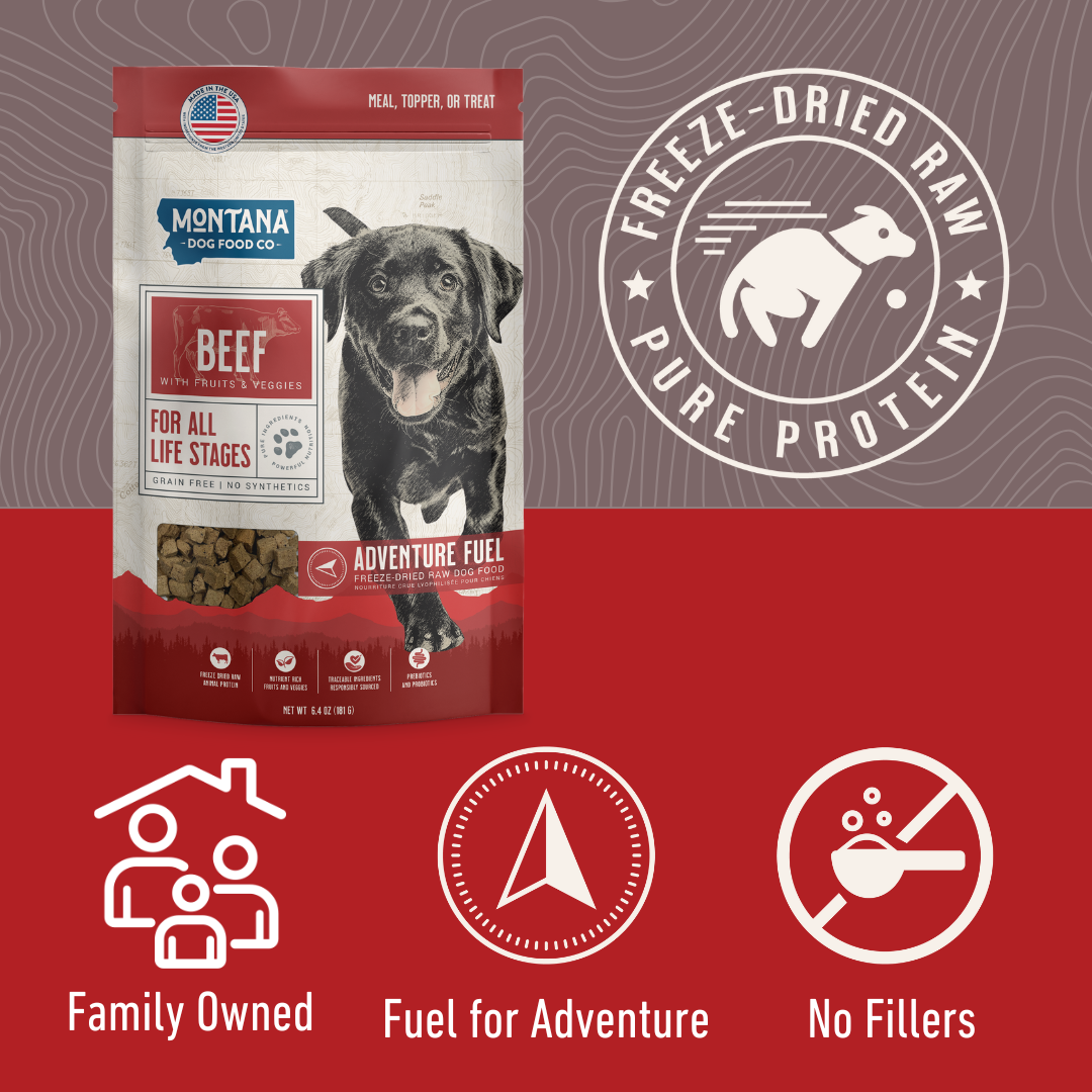 Montana Dog Food Co Grain-Free Beef Freeze-Dried Raw Adventure Fuel Dog Food