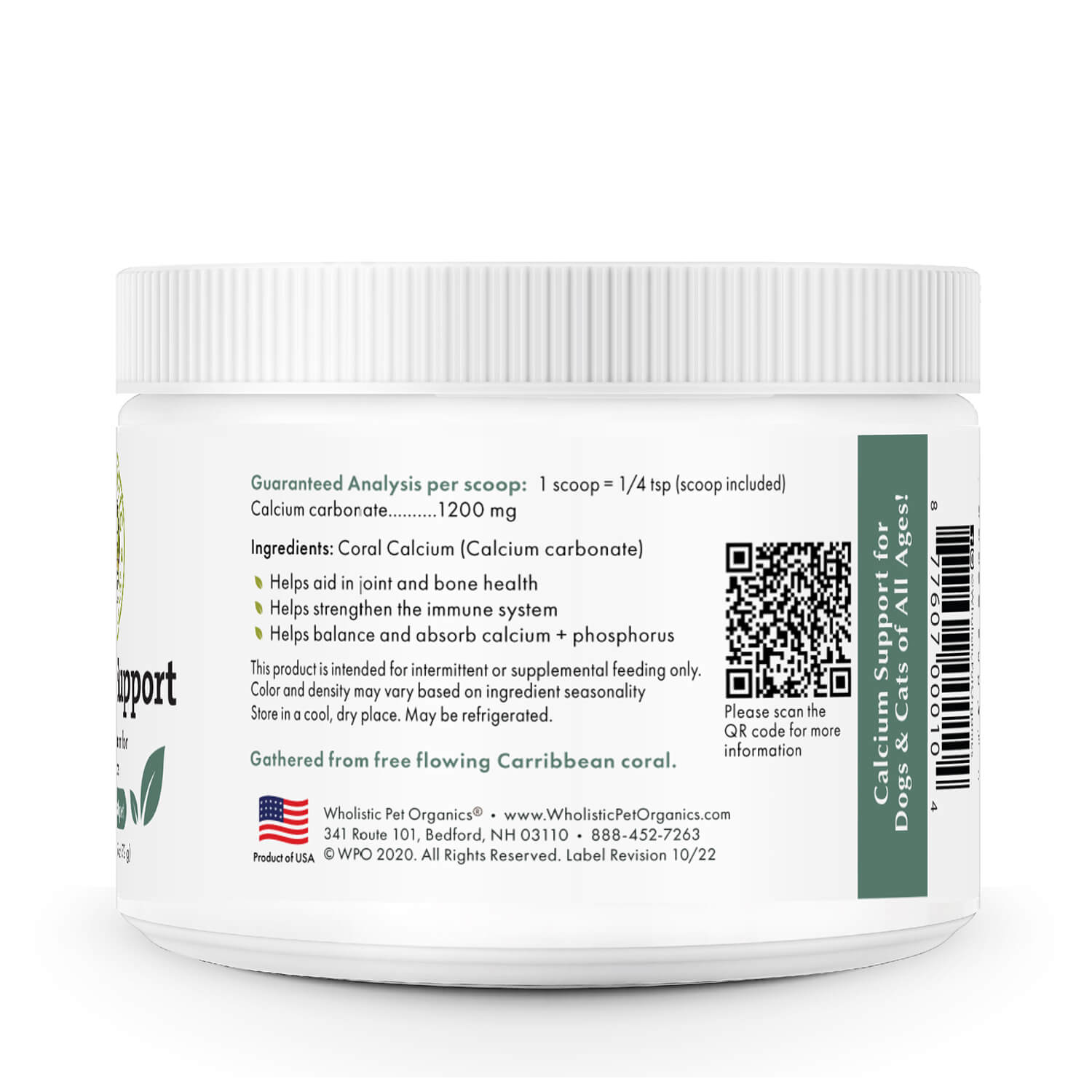 Wholistic Pet Organics Calcium Support