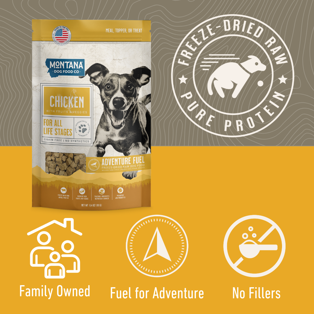 Montana Dog Food Co Grain-Free Chicken Freeze-dried Raw Adventure Fuel Dog Food