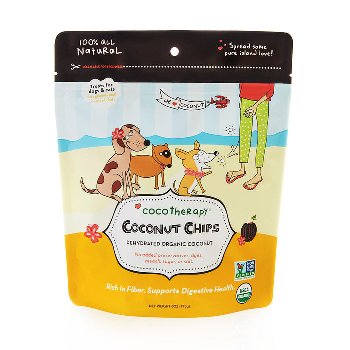 Coco Therapy Organic Coconut Chips - Raw Coconut for dogs