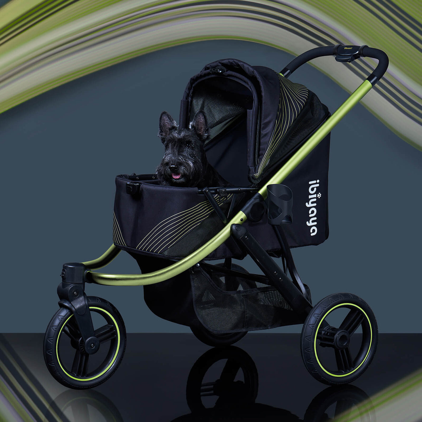 The Beast Pet Jogging Stroller, 3-Wheel All-Terrain Dog-Cat Pram