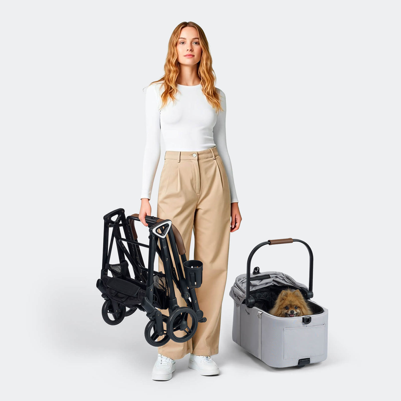Tinker Small Detachable Pet Stroller – Compact Buggy for Cats & Small Dogs