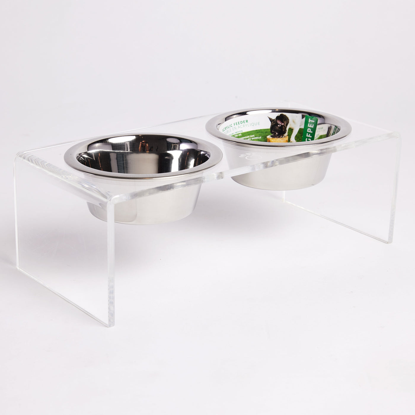 Raised Acrylic Double Bowl Feeder