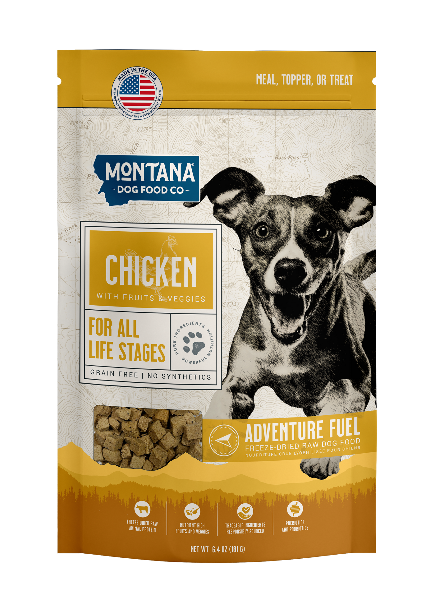 Montana Dog Food Co Grain-Free Chicken Freeze-dried Raw Adventure Fuel Dog Food