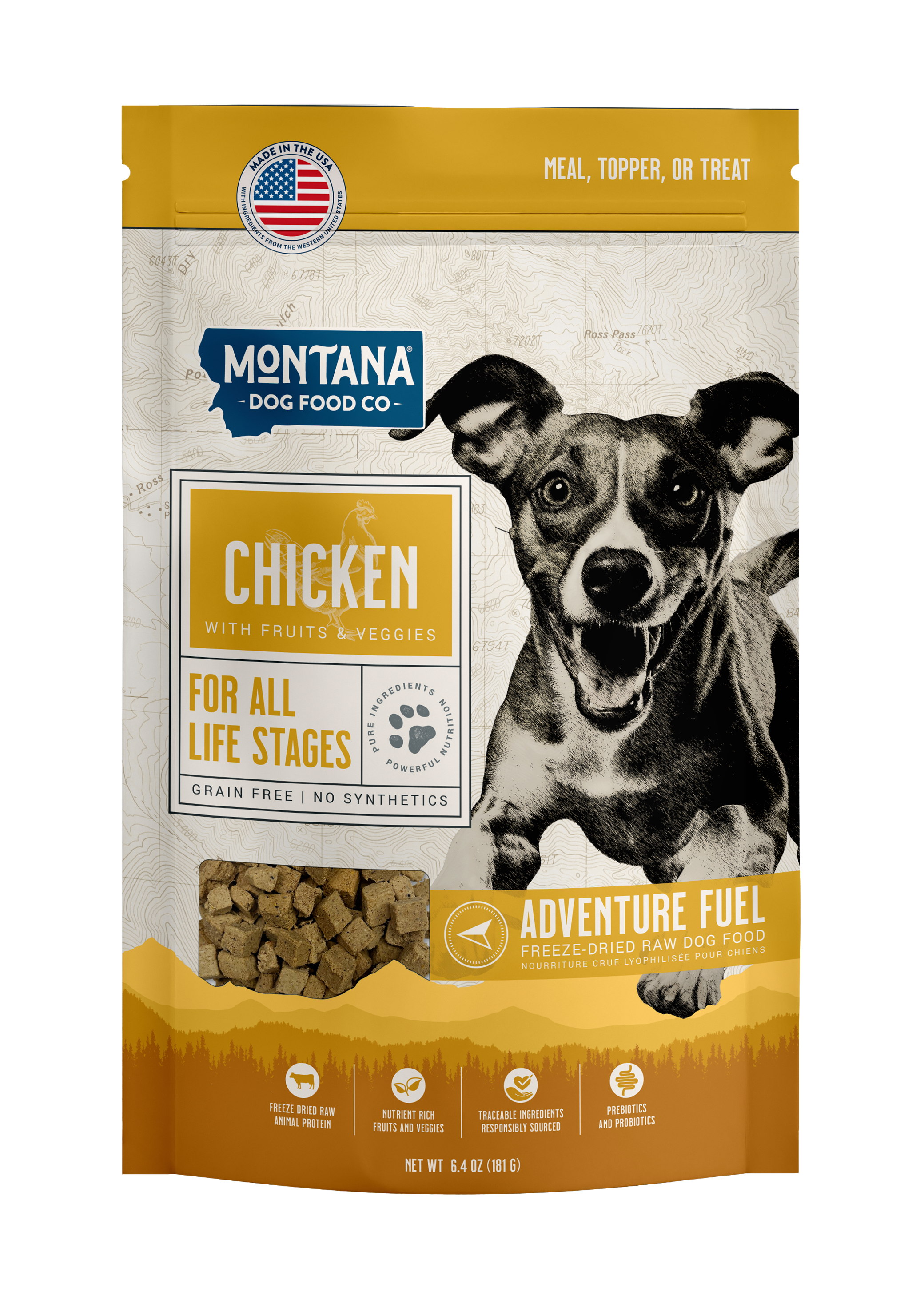 Montana Dog Food Co Grain-Free Chicken Freeze-dried Raw Adventure Fuel Dog Food