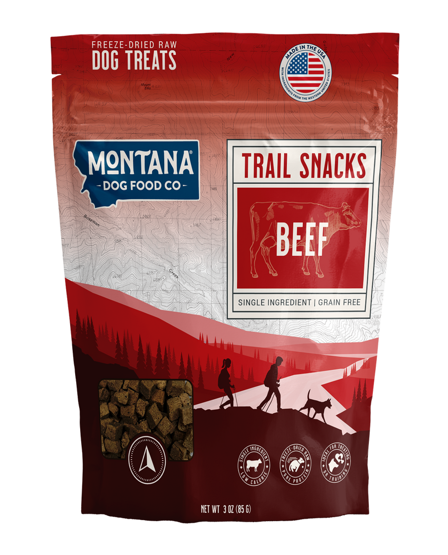 Montana Dog Food Co. Beef Heart Freeze-dried Raw Trail Snacks (Treats) for Dogs 3oz