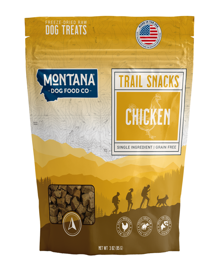 Montana Dog Food Co. Chicken Breast Freeze-Dried Raw Trail Snacks (Treats) for Dogs 3oz