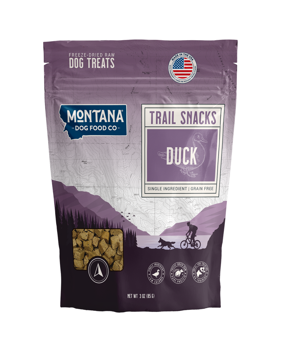 Montana Dog Food Co Duck Freeze-dried Raw Trail Snacks (Treats) for Dogs 3oz