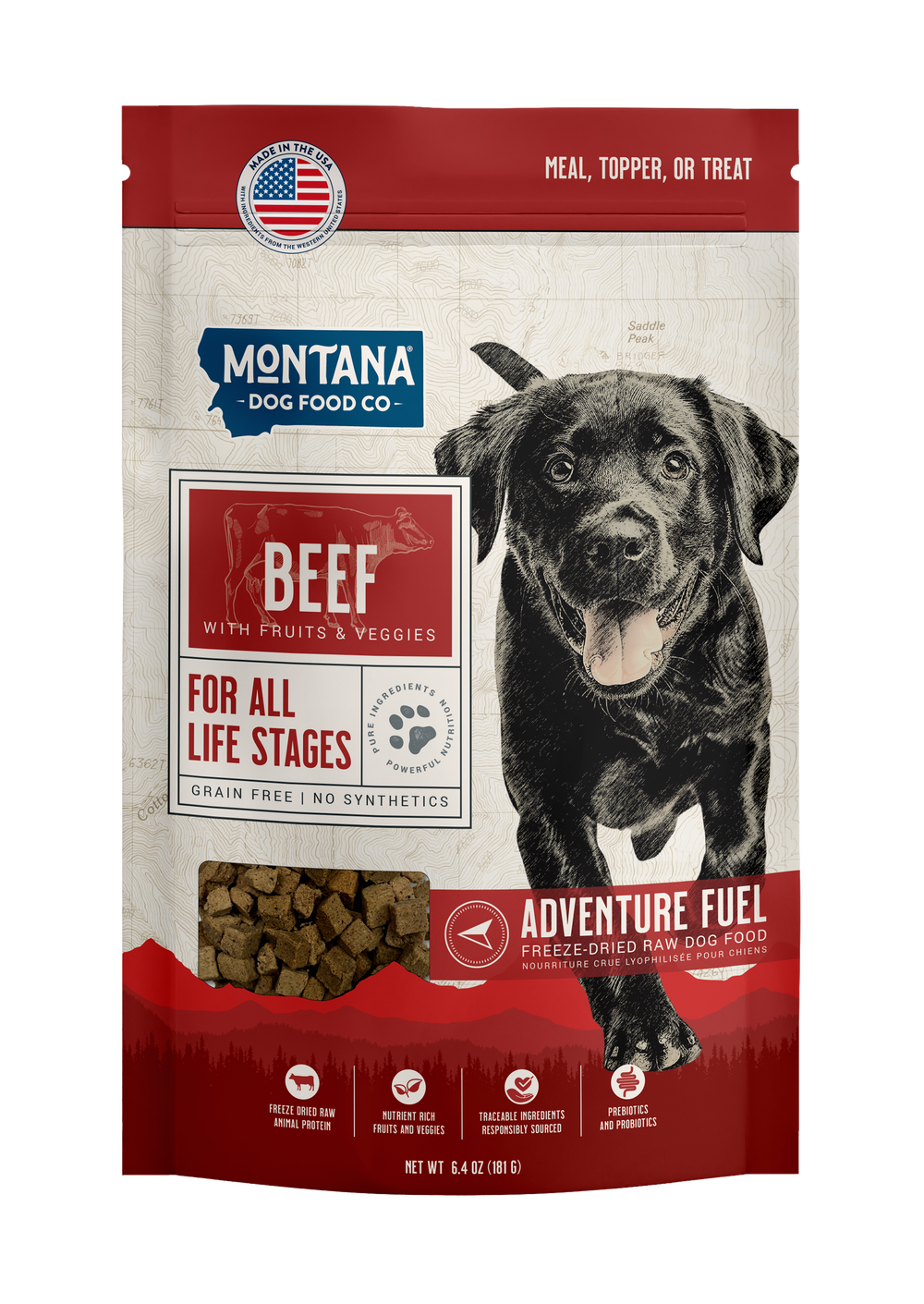 Photo inspiration: Visual Reference: Montana Dog Food Co Grain Free Beef Freeze Dried Raw