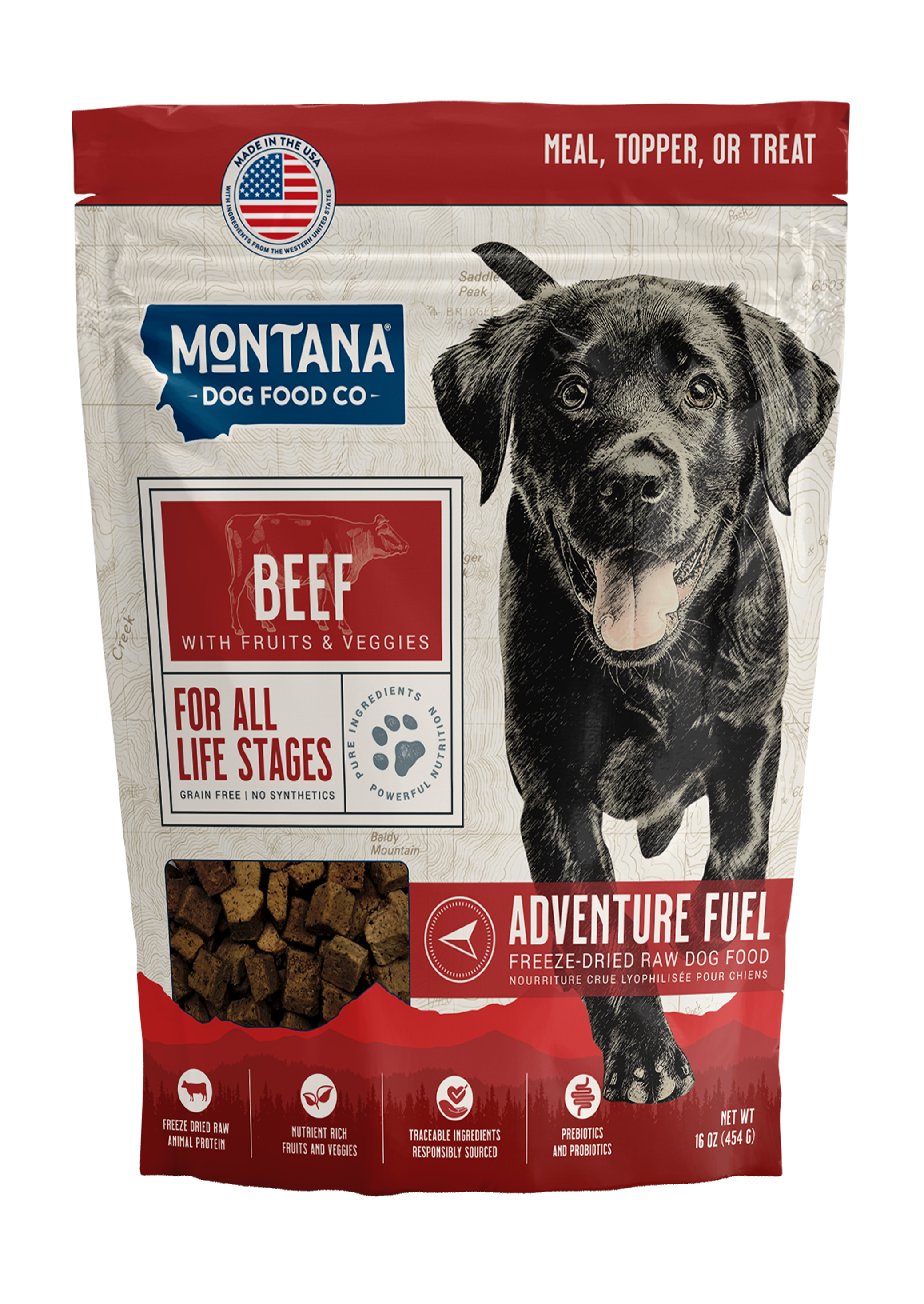 Montana Dog Food Co Grain-Free Beef Freeze-Dried Raw Adventure Fuel Dog Food