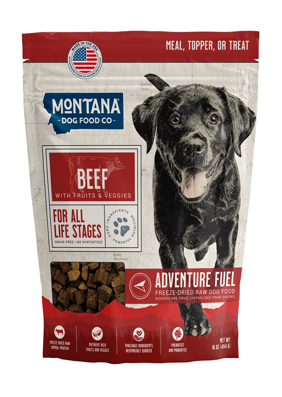 Montana Dog Food Co Grain-Free Beef Freeze-Dried Raw Adventure Fuel Dog Food