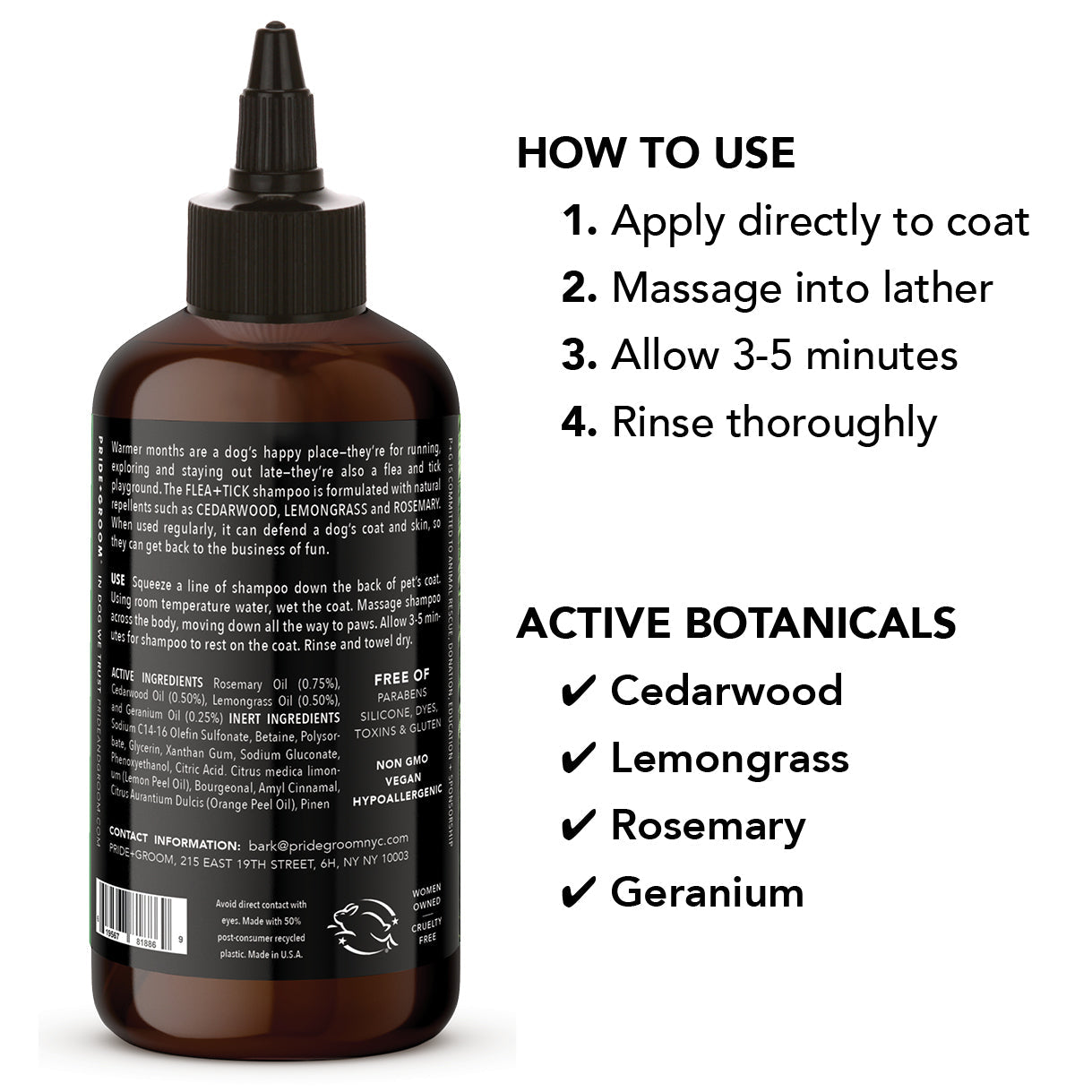 PRIDE+GROOM Flea + Tick Shampoo