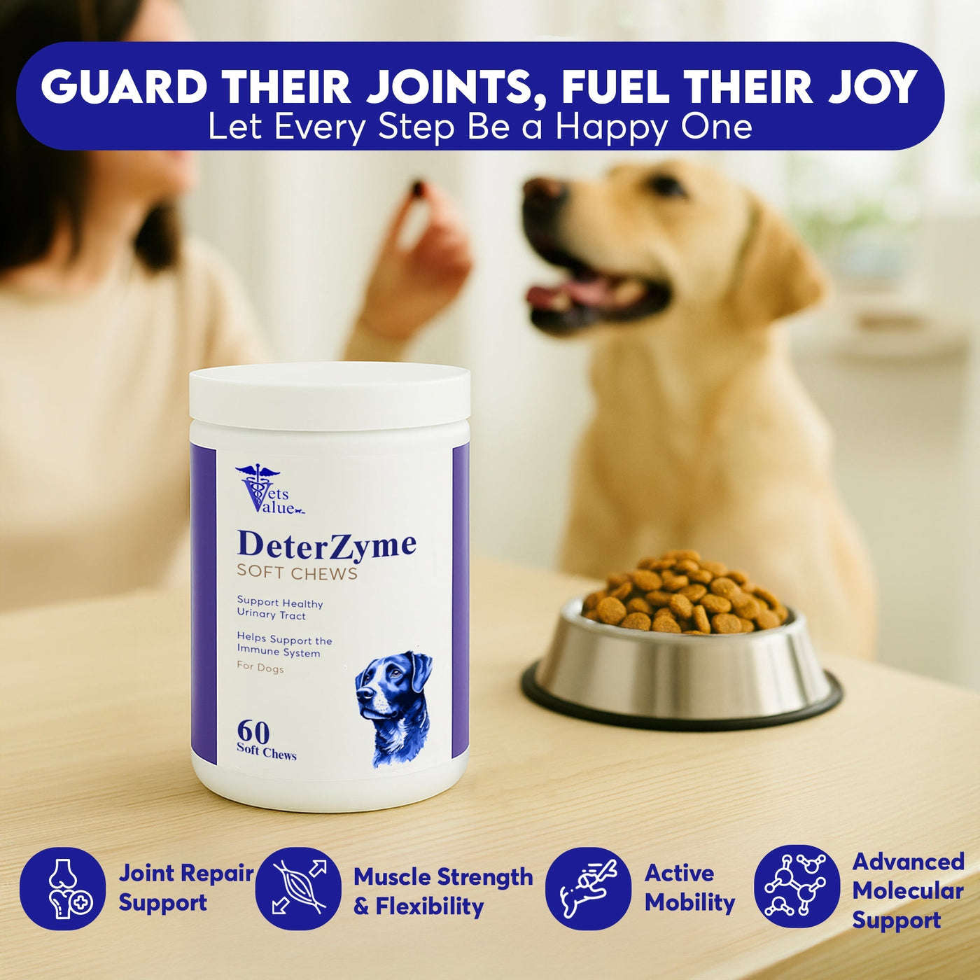 DeterZyme Stool Eating Deterrent for Dogs – 60 Soft Chews