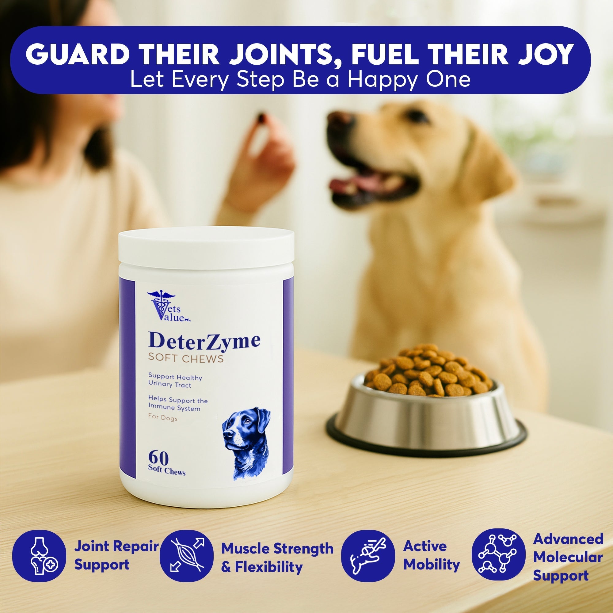 DeterZyme Stool Eating Deterrent for Dogs – 60 Soft Chews