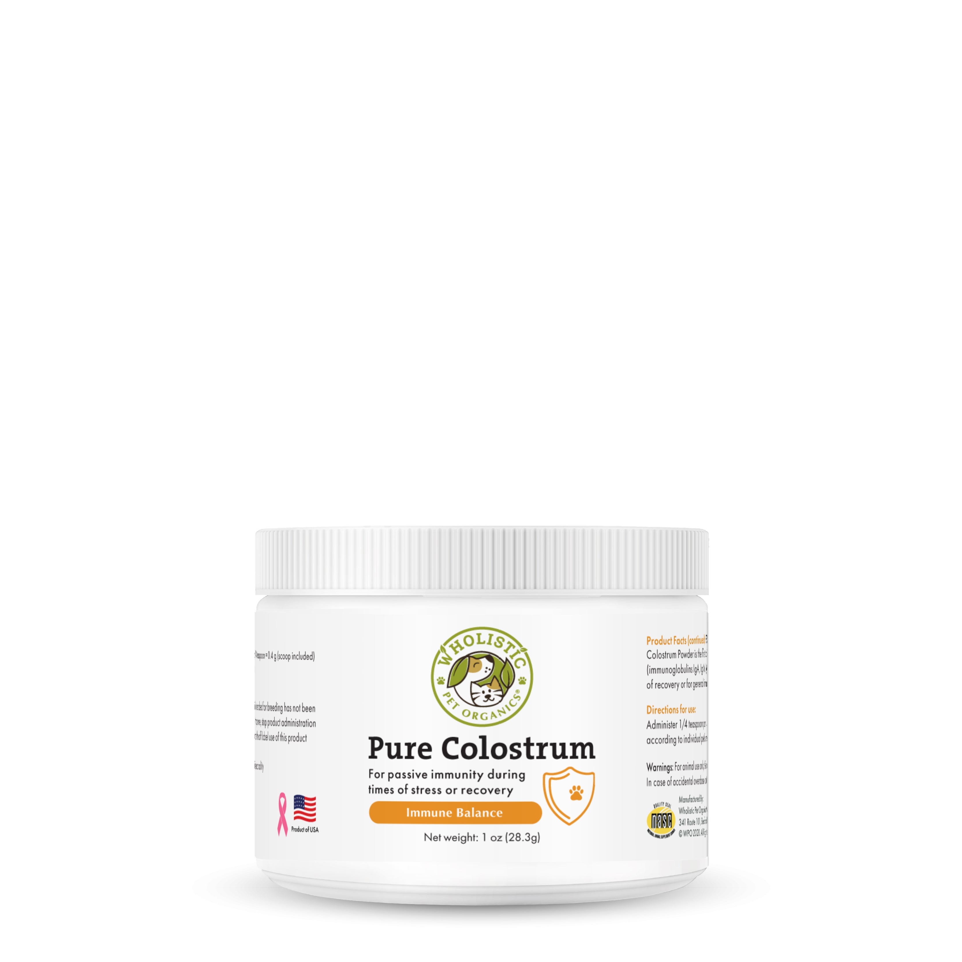 Wholistic Pet Organics Pure Colostrum