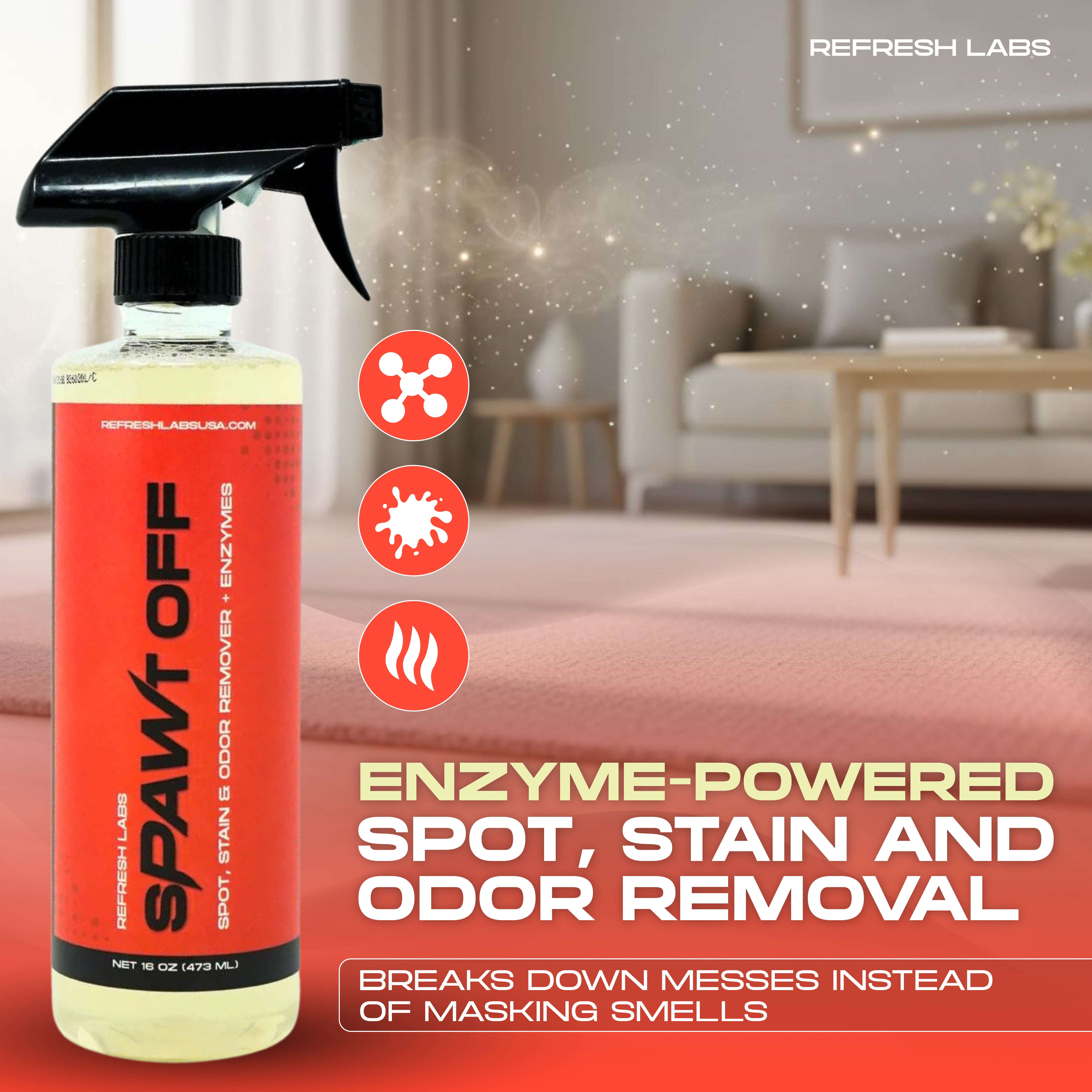 sPAWt OFF Enzyme Pet Stain & Odor Remover | Professional Strength