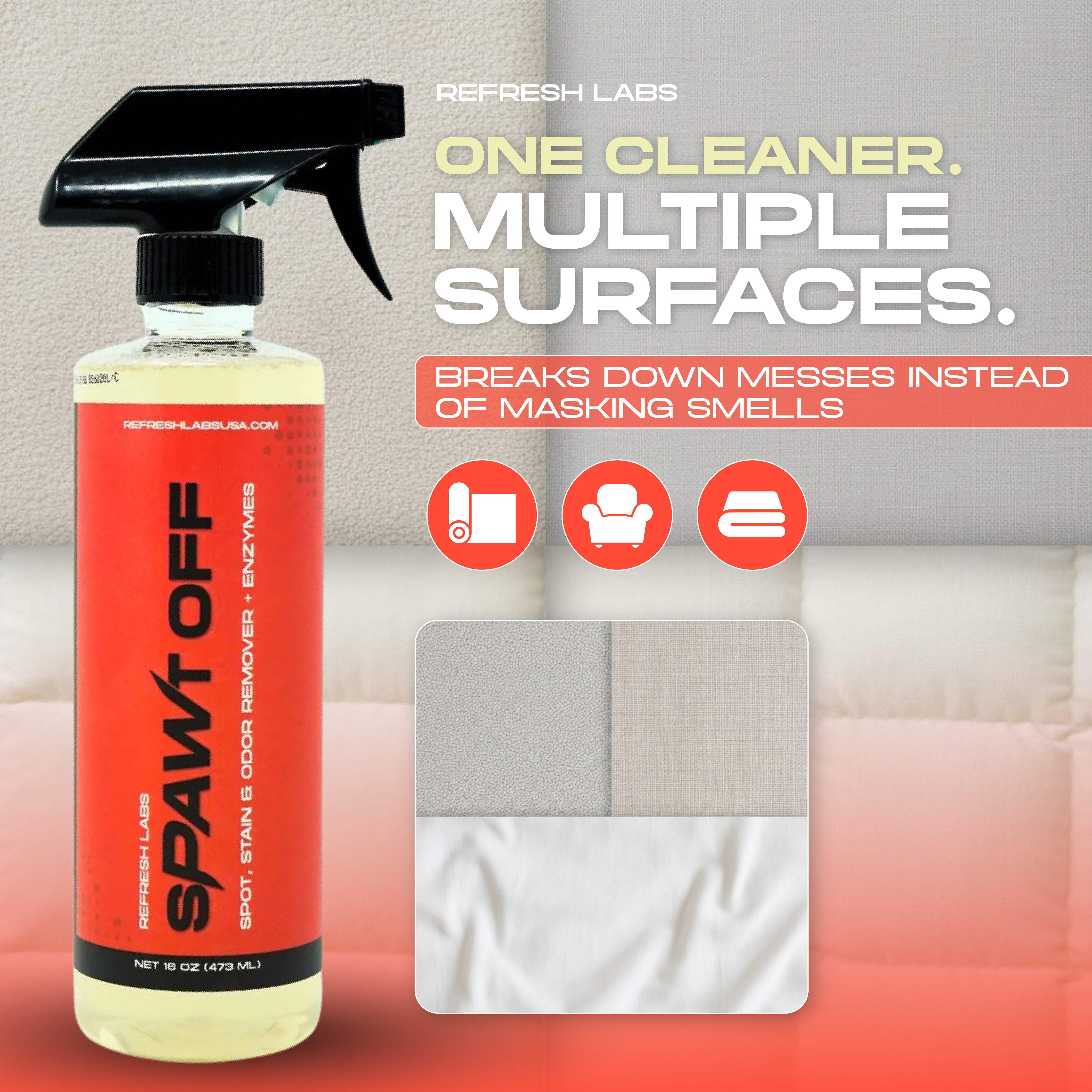 sPAWt OFF Enzyme Pet Stain & Odor Remover | Professional Strength