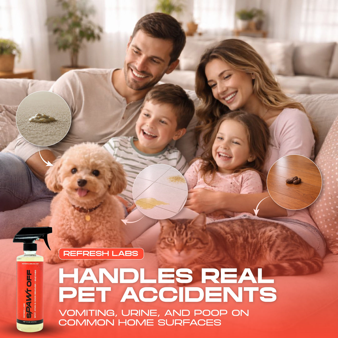 sPAWt OFF Enzyme Pet Stain & Odor Remover | Professional Strength