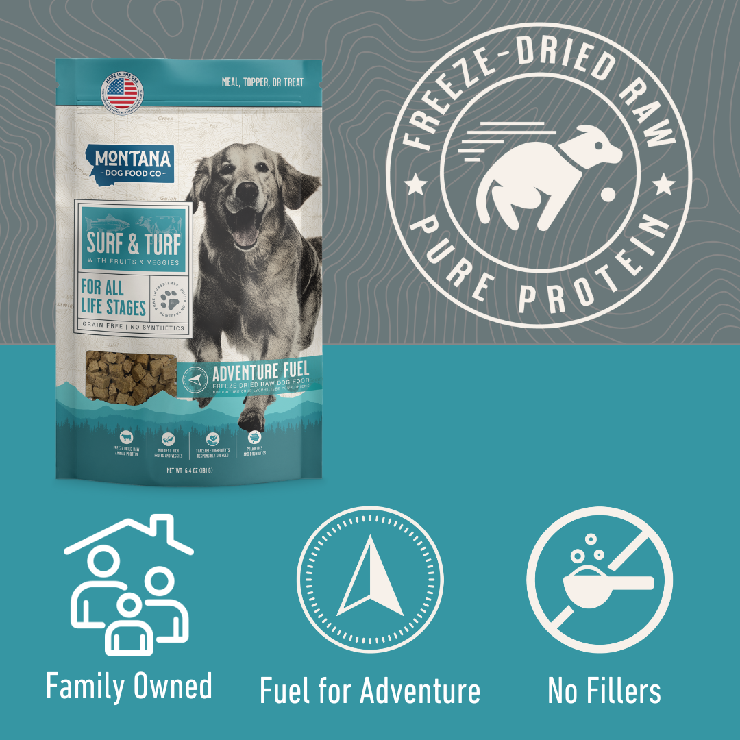 Montana Dog Food Co. Grain-free Surf & Turf Freeze-dried Raw Adventure Fuel
