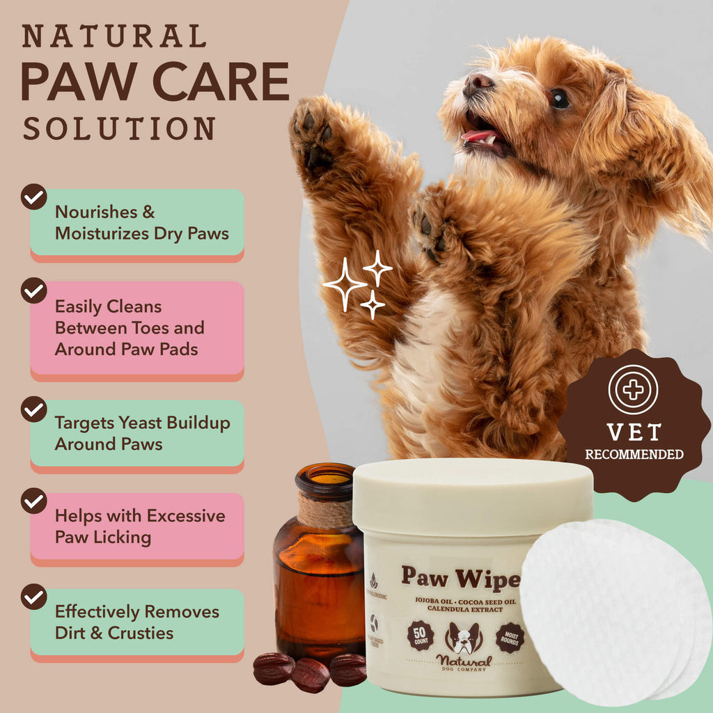 Natural Dog Company Paw Wipes for Dogs