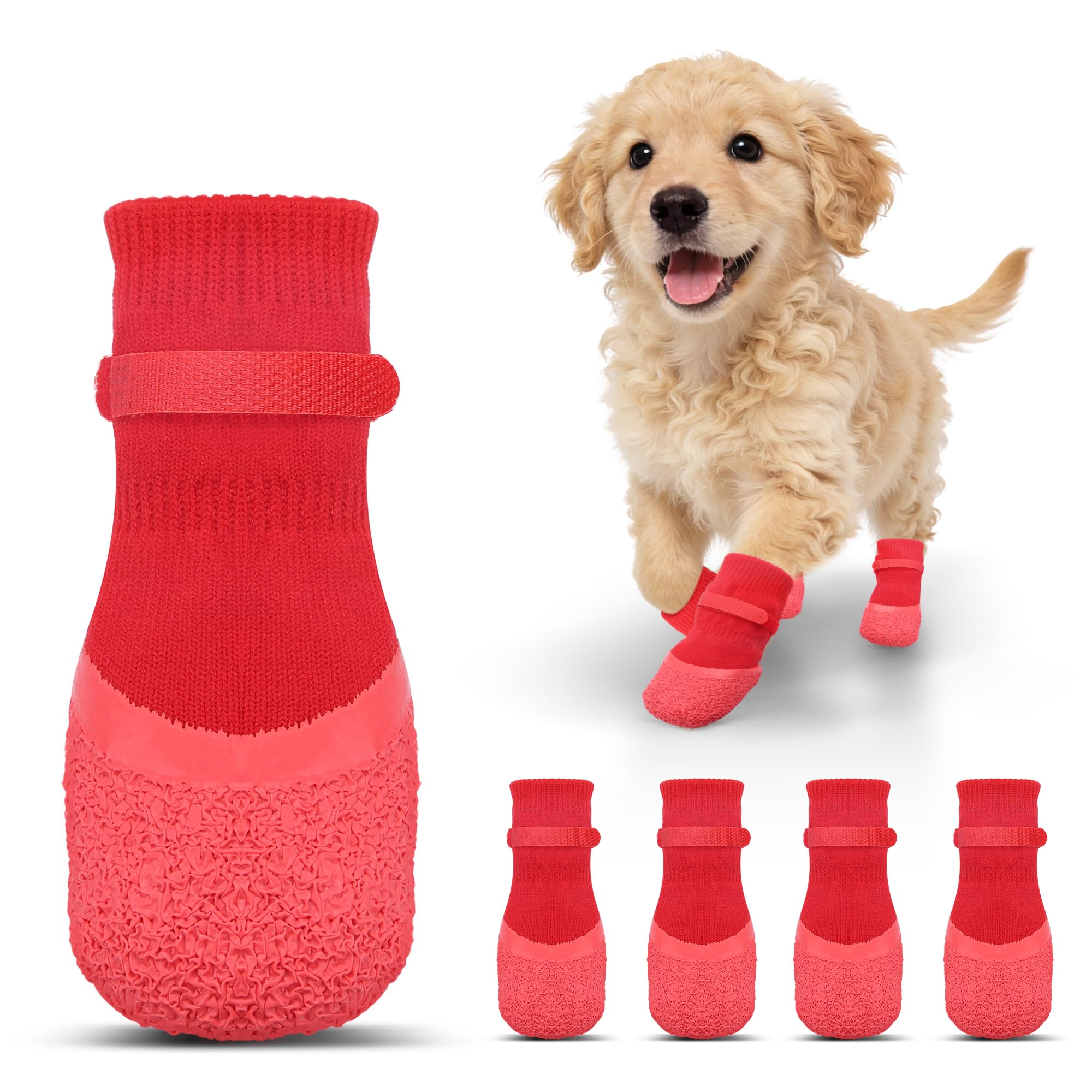 Pet Zen Anti-Slip Dog Socks -4Pcs