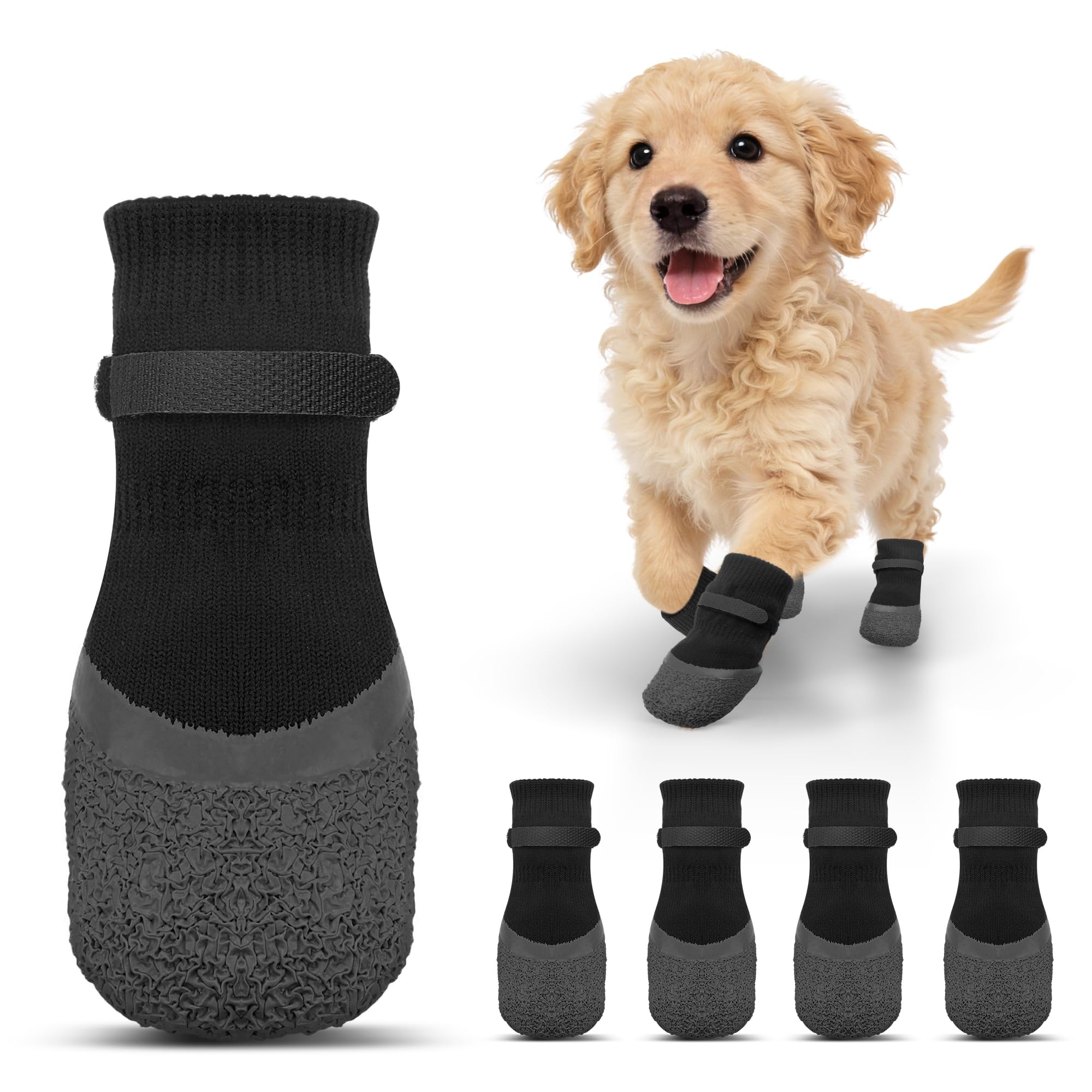 Pet Zen Anti-Slip Dog Socks -4Pcs