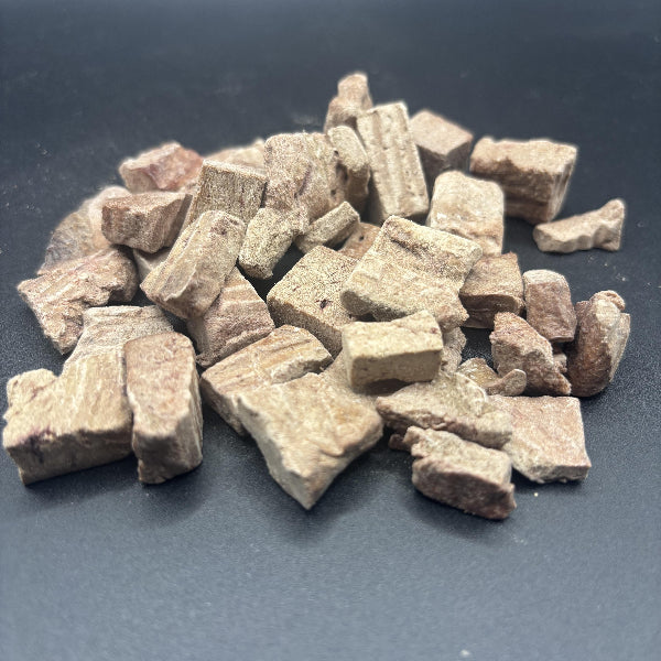 close up of beef treats
