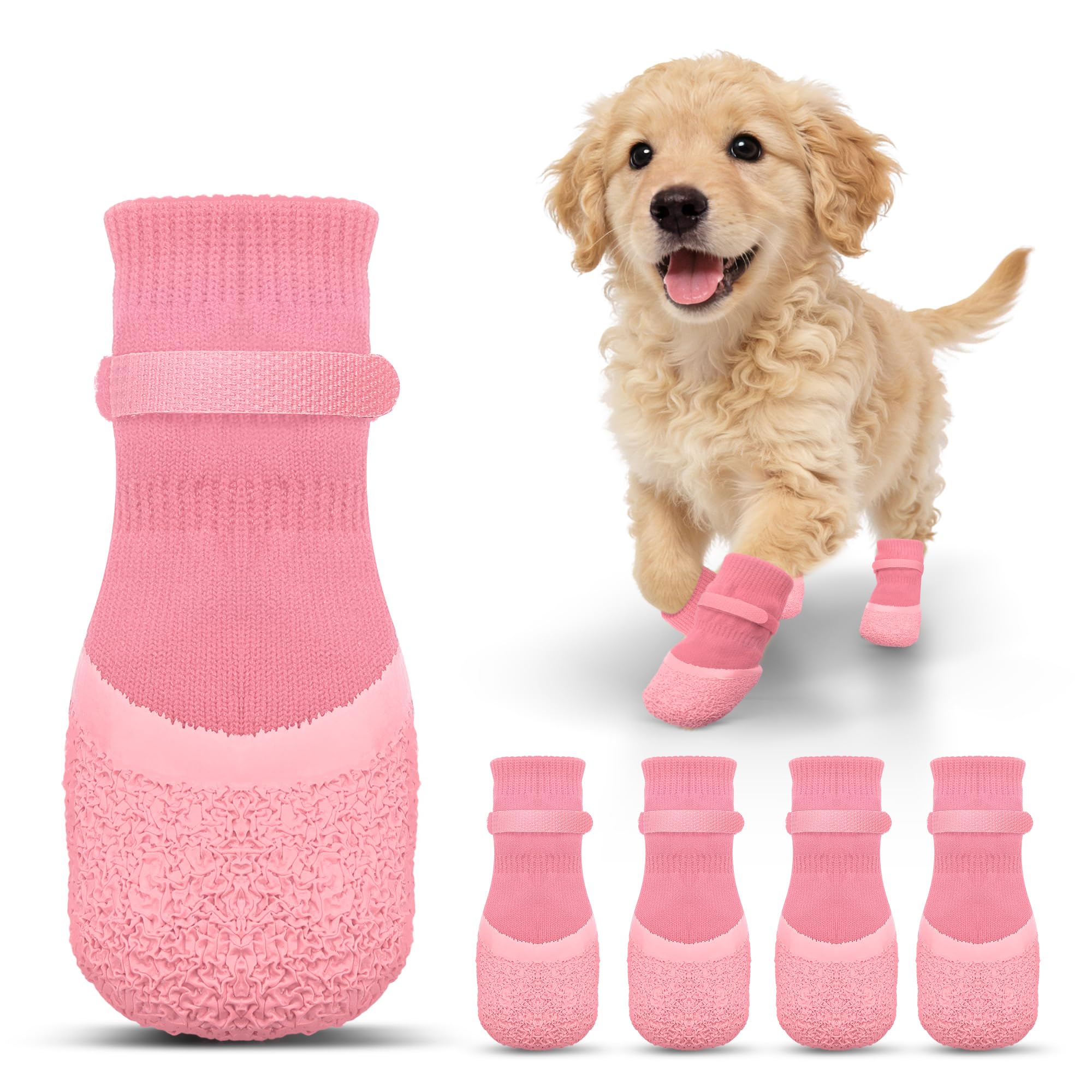 Pet Zen Anti-Slip Dog Socks -4Pcs
