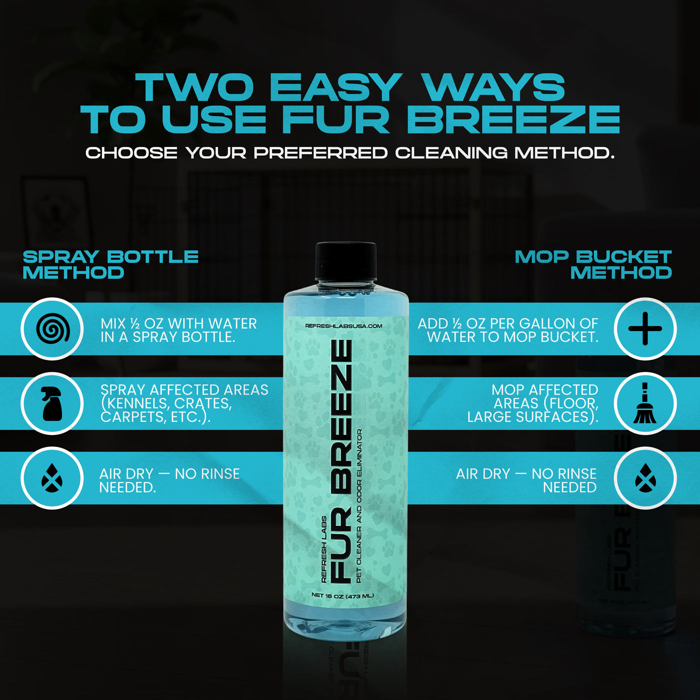 Fur Breeze Concentrated Pet Odor Eliminator | Fabric & Air Deodorizer