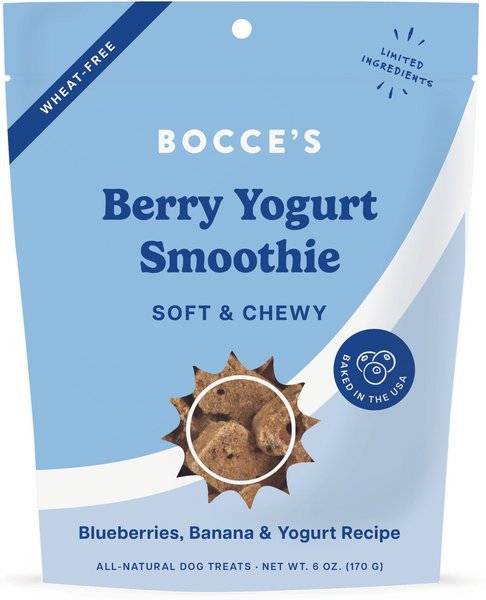 Bocce's Bakery Berry Yogurt Smoothie Soft & Chewy Dog Treats