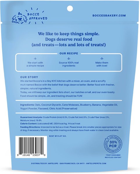 Bocce's Bakery Berry Yogurt Smoothie Soft & Chewy Dog Treats