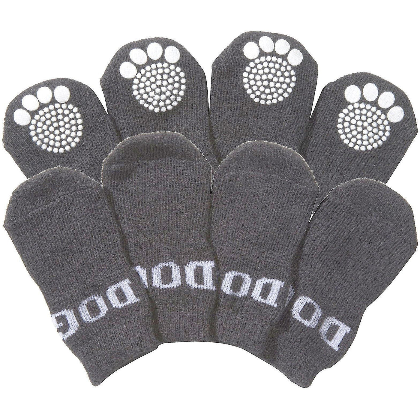 Pet Life ® Anti-Slip Rubberized Gripped Breathable Stretch Pet Dog Socks - Set of 4