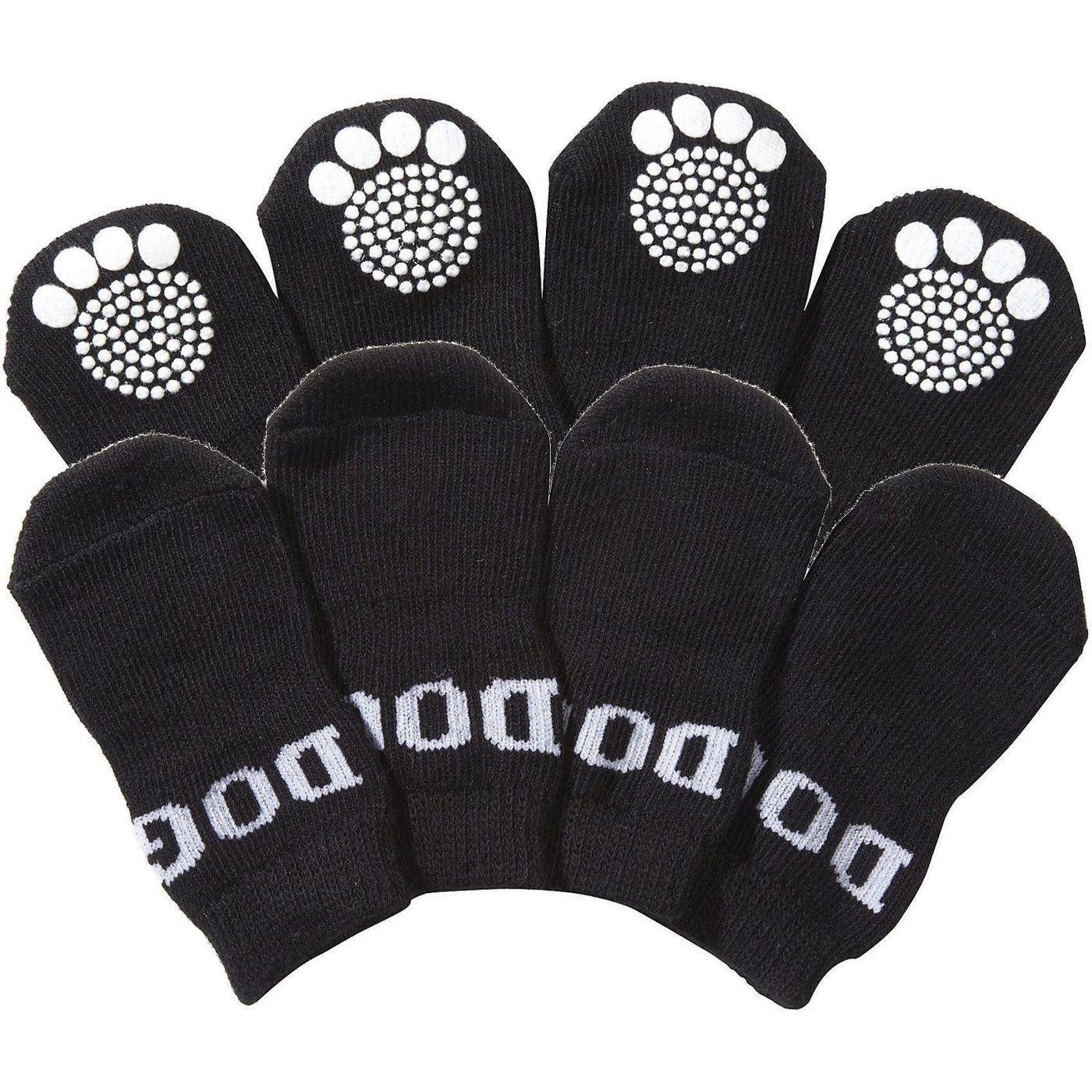 Pet Life ® Anti-Slip Rubberized Gripped Breathable Stretch Pet Dog Socks - Set of 4