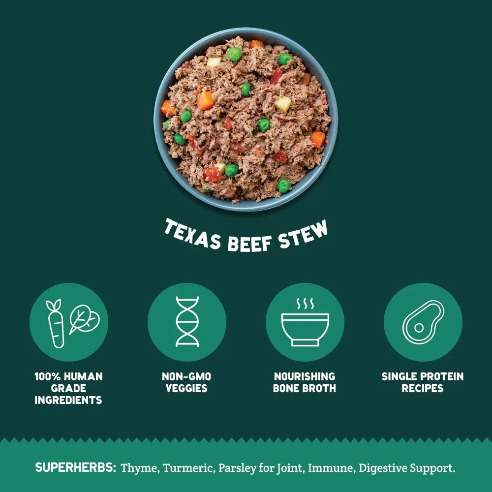 A Pup Above Texas Beef Stew Fresh Dog Food 1 lb