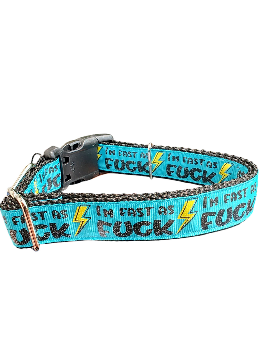 Fast As F*ck Nylon Dog Collar