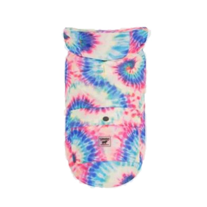 Canada Pooch Dog Pick Me Poncho -  Tie Dye Smiley