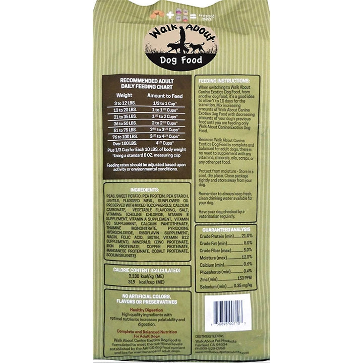Canine Exotics Vegan Recipe Dog Food, 7 lb. Bag