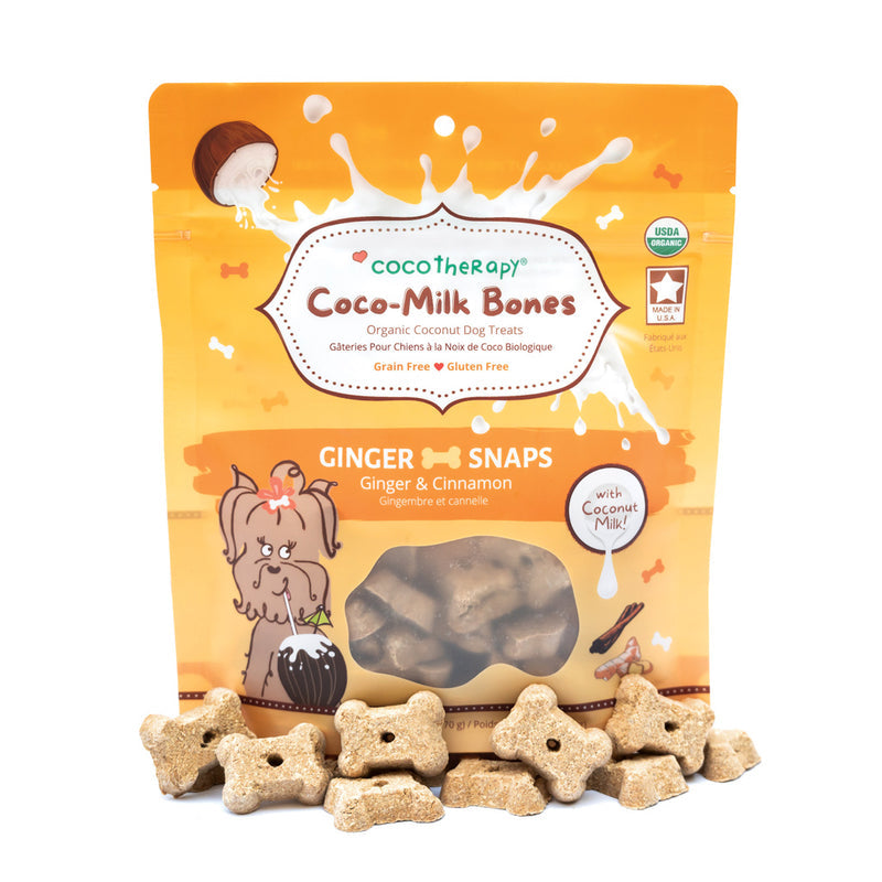 Coco-Milk Bones Ginger Snaps Biscuit - Organic Coconut Treats