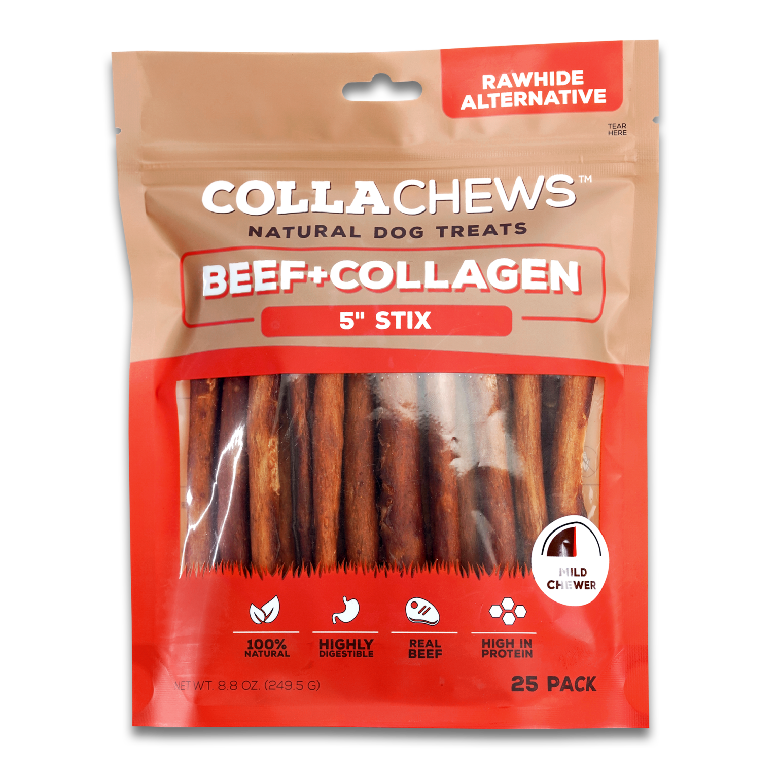 CollaChews Beef + Collagen 5" stix