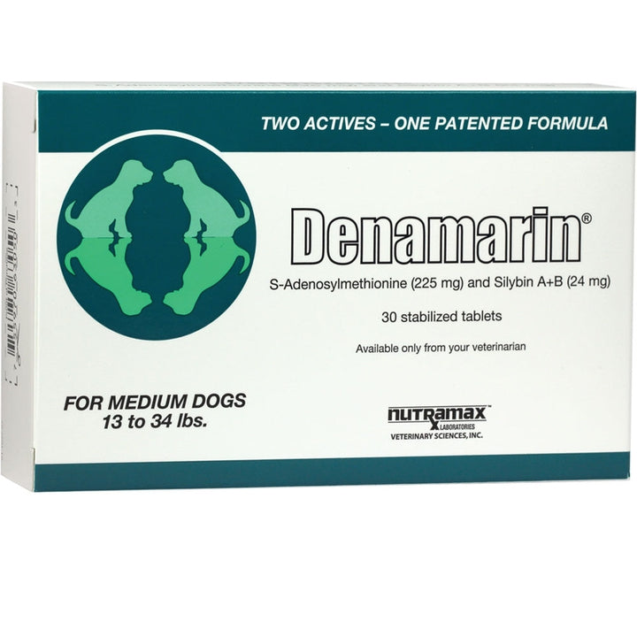Denamarin for Medium Dogs, 13-34 lbs, Green 225mg (30 tabs)