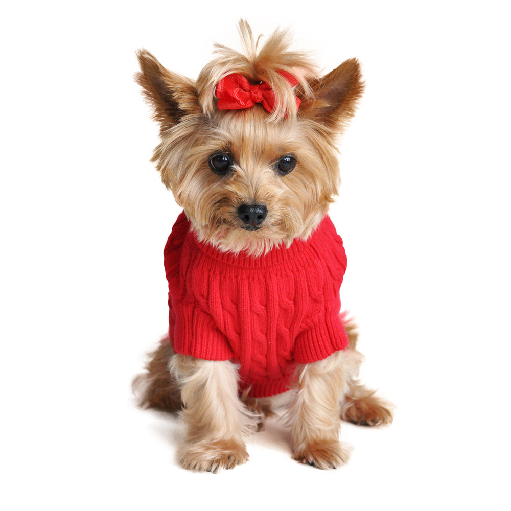 Doggie Designs Cable Knit Dog Sweater