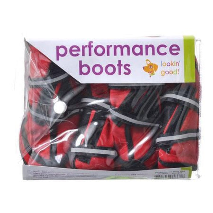 Fashion Pet Performance Waterproof Fleece Dog Boots - Red