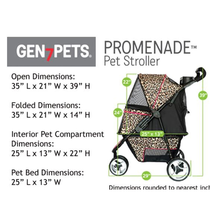 GEN7PETS Promenade Pet Stroller, Black Onyx