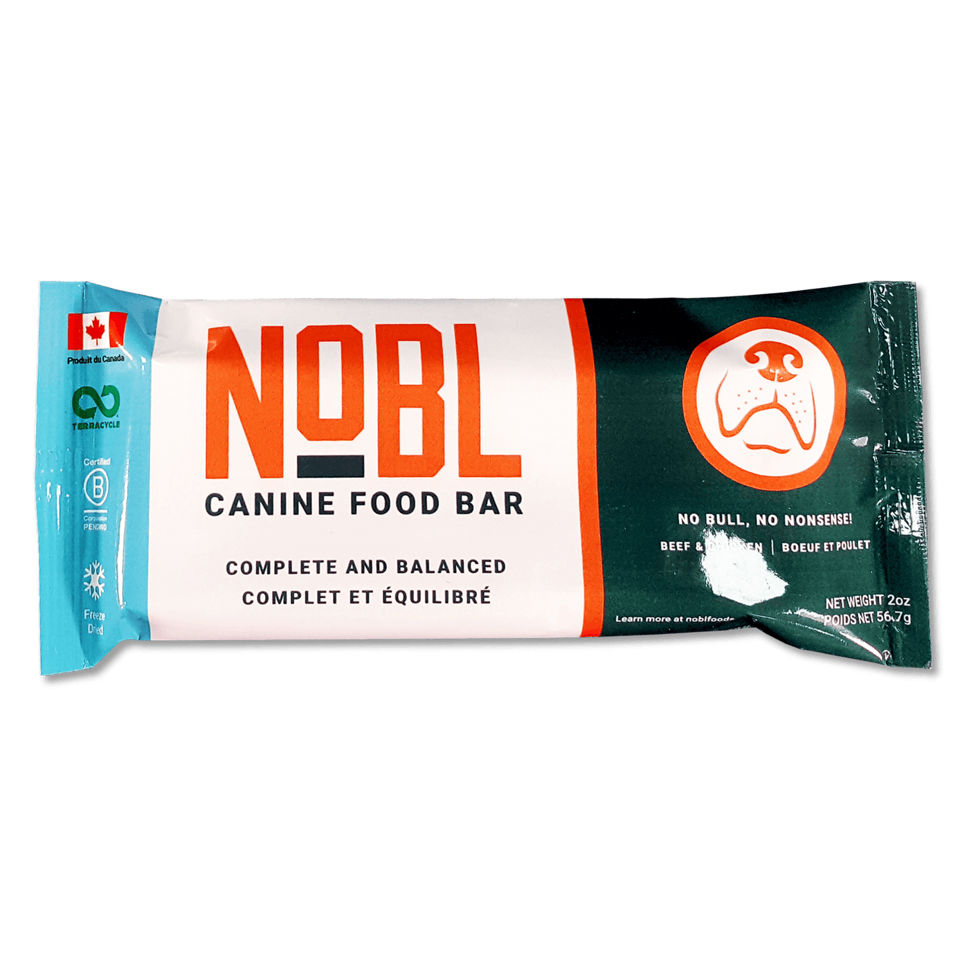 NOBL Adult Canine Food Bars - Beef and Chicken